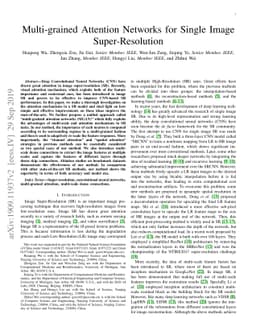 Multi-grained Attention Networks for Single Image Super-Resolution