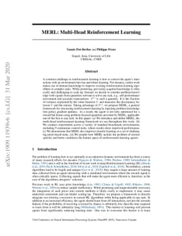 MERL: Multi-Head Reinforcement Learning