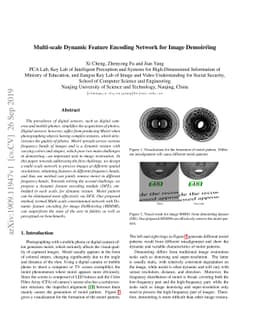 Multi-scale Dynamic Feature Encoding Network for Image Demoireing