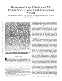 Hyperspectral Image Classification With Context-Aware Dynamic Graph
  Convolutional Network