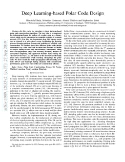 Deep Learning-based Polar Code Design