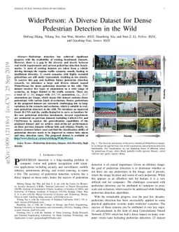 WiderPerson: A Diverse Dataset for Dense Pedestrian Detection in the
  Wild