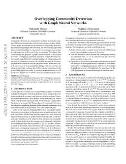 Overlapping Community Detection with Graph Neural Networks
