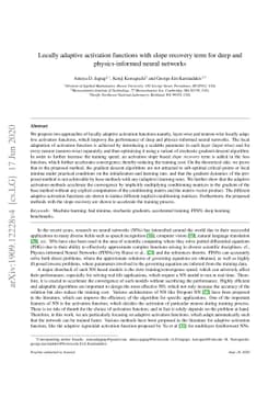 Locally adaptive activation functions with slope recovery term for deep
  and physics-informed neural networks