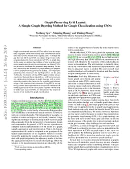 Graph-Preserving Grid Layout: A Simple Graph Drawing Method for Graph
  Classification using CNNs