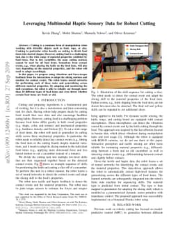 Leveraging Multimodal Haptic Sensory Data for Robust Cutting