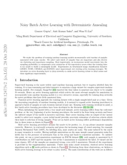 Noisy Batch Active Learning with Deterministic Annealing