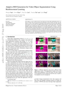 Adaptive ROI Generation for Video Object Segmentation Using
  Reinforcement Learning