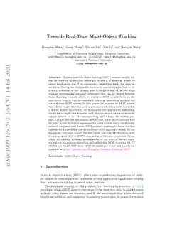 Towards Real-Time Multi-Object Tracking