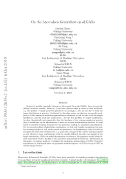 On the Anomalous Generalization of GANs