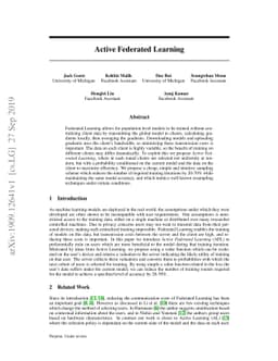 Active Federated Learning