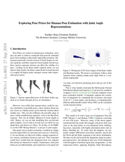 Exploring Pose Priors for Human Pose Estimation with Joint Angle
  Representations