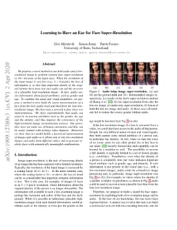 Learning to Have an Ear for Face Super-Resolution