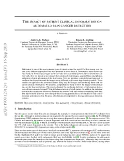 The impact of patient clinical information on automated skin cancer
  detection