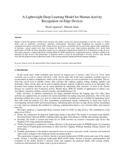 A Lightweight Deep Learning Model for Human Activity Recognition on Edge
  Devices