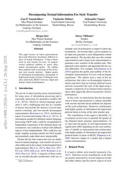 Decomposing Textual Information For Style Transfer