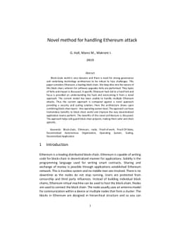 Novel method for handling Ethereum attack