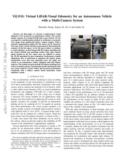 ViLiVO: Virtual LiDAR-Visual Odometry for an Autonomous Vehicle with a
  Multi-Camera System