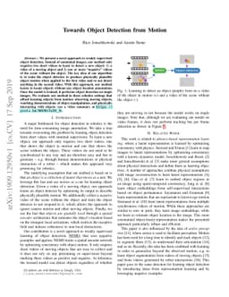 Towards Object Detection from Motion
