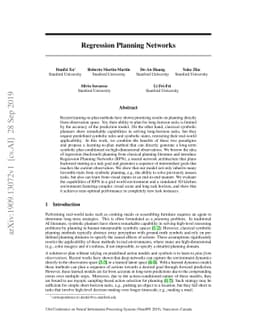 Regression Planning Networks