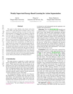 Weakly Supervised Energy-Based Learning for Action Segmentation
