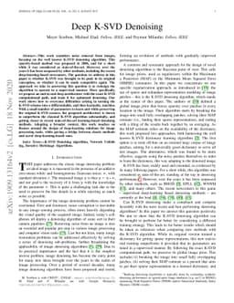 Deep K-SVD Denoising
