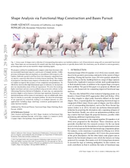 Shape Analysis via Functional Map Construction and Bases Pursuit