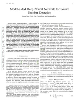 Model-aided Deep Neural Network for Source Number Detection