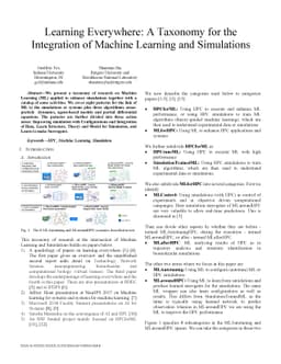 Learning Everywhere: A Taxonomy for the Integration of Machine Learning
  and Simulations