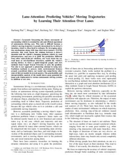 Lane Attention: Predicting Vehicles' Moving Trajectories by Learning
  Their Attention over Lanes
