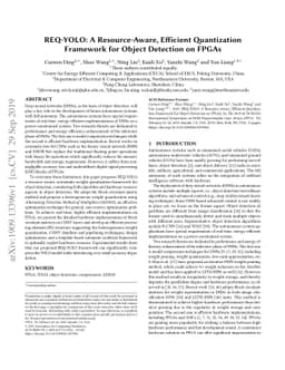REQ-YOLO: A Resource-Aware, Efficient Quantization Framework for Object
  Detection on FPGAs