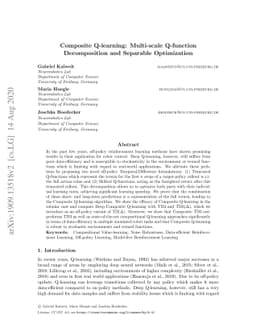 Composite Q-learning: Multi-scale Q-function Decomposition and Separable
  Optimization