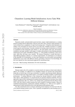 Chameleon: Learning Model Initializations Across Tasks With Different
  Schemas