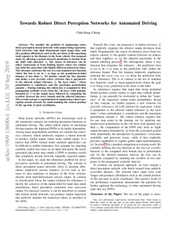 Towards Robust Direct Perception Networks for Automated Driving