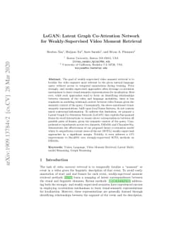 LoGAN: Latent Graph Co-Attention Network for Weakly-Supervised Video
  Moment Retrieval