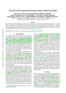 The Universal Decompositional Semantics Dataset and Decomp Toolkit