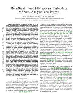 Meta-Graph Based HIN Spectral Embedding: Methods, Analyses, and Insights