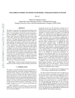 Data-Driven Model Set Design for Model Averaged Particle Filter