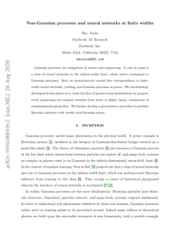 Non-Gaussian processes and neural networks at finite widths