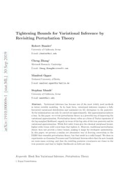 Tightening Bounds for Variational Inference by Revisiting Perturbation
  Theory