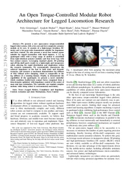 An Open Torque-Controlled Modular Robot Architecture for Legged
  Locomotion Research