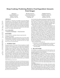 Deep Cooking: Predicting Relative Food Ingredient Amounts from Images