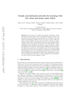 Graph convolutional networks for learning with few clean and many noisy
  labels
