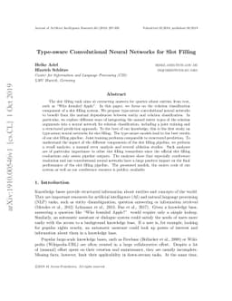 Type-aware Convolutional Neural Networks for Slot Filling