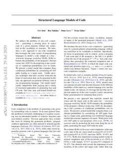Structural Language Models of Code
