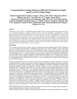 Comparing Deep Learning Models for Multi-cell Classification in
  Liquid-based Cervical Cytology Images