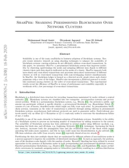 SharPer: Sharding Permissioned Blockchains Over Network Clusters