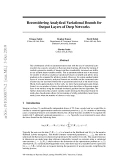Reconsidering Analytical Variational Bounds for Output Layers of Deep
  Networks
