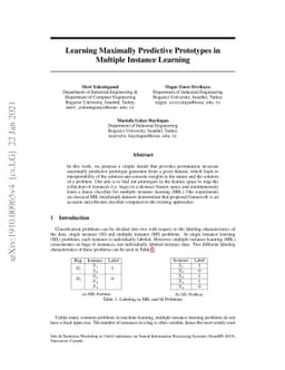 Learning Maximally Predictive Prototypes in Multiple Instance Learning