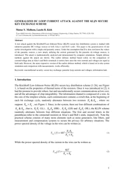 Generalized DC loop current attack against the KLJN secure key exchange
  scheme